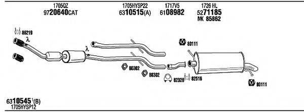 WALKER CIH15926A Система випуску ОГ