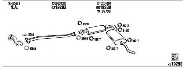 WALKER FI40122 Система випуску ОГ