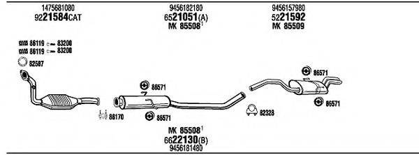 WALKER FIT05557B Система випуску ОГ