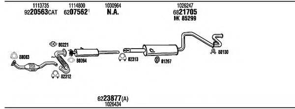 WALKER FO79008B Система випуску ОГ