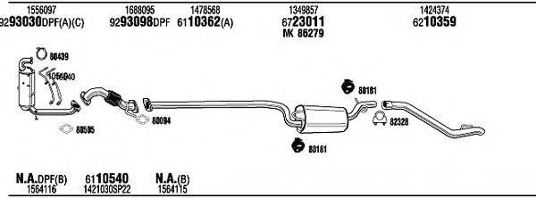 WALKER FOH18519BA Система випуску ОГ