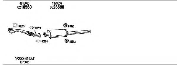 WALKER FOH29972 Система випуску ОГ