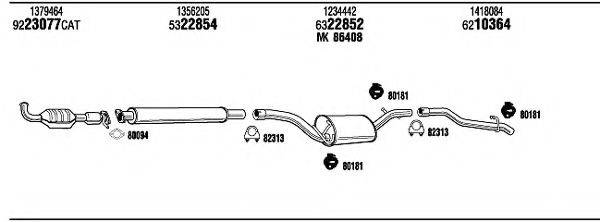 WALKER FOH30406A Система випуску ОГ