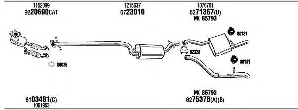 WALKER FOT16970 Система випуску ОГ