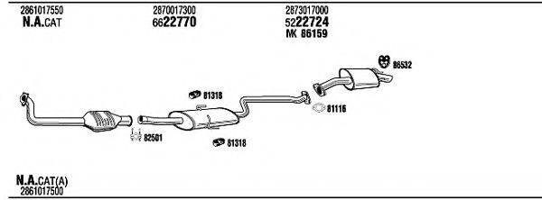 WALKER HYH16286 Система випуску ОГ