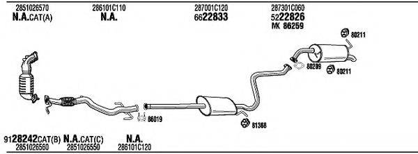 WALKER HYH16813 Система випуску ОГ