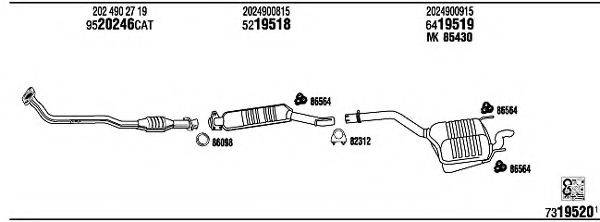 WALKER MB22006 Система випуску ОГ