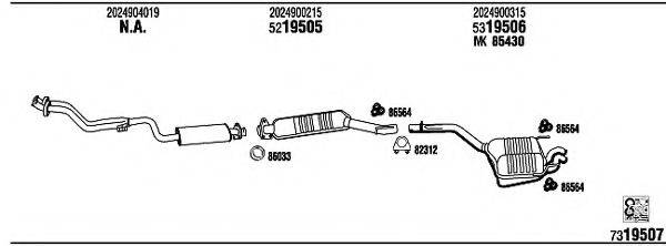 WALKER MB22011 Система випуску ОГ