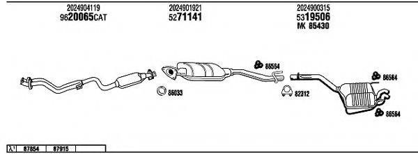 WALKER MB22021 Система випуску ОГ