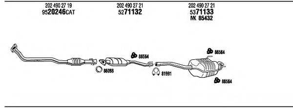 WALKER MB22025 Система випуску ОГ