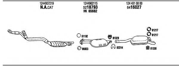 WALKER MB30345 Система випуску ОГ