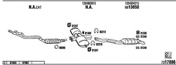 WALKER MB50009 Система випуску ОГ