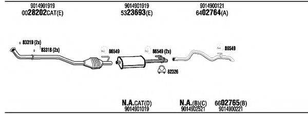 WALKER MBK08678BA Система випуску ОГ