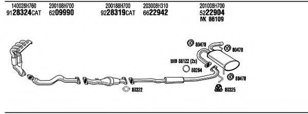 WALKER NI79003 Система випуску ОГ