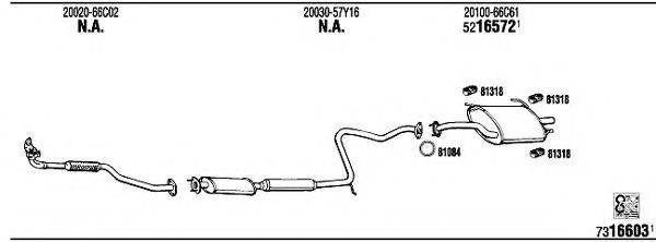 WALKER NI80445 Система випуску ОГ