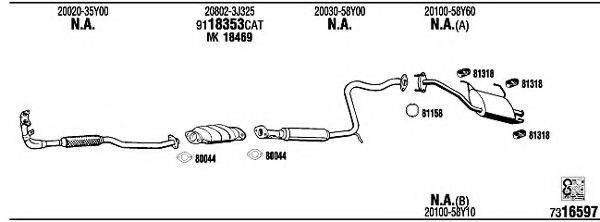 WALKER NI80452 Система випуску ОГ