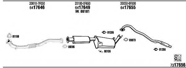 WALKER NI84008 Система випуску ОГ