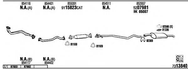 WALKER OP40141B Система випуску ОГ