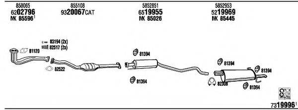 WALKER OP45185 Система випуску ОГ