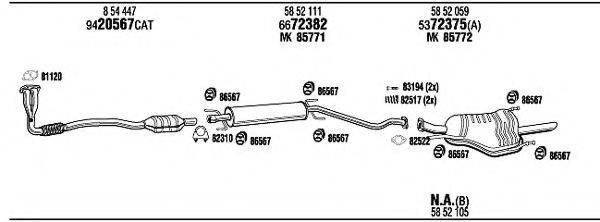 WALKER OP45351 Система випуску ОГ