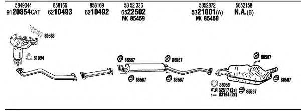 WALKER OPH15298B Система випуску ОГ