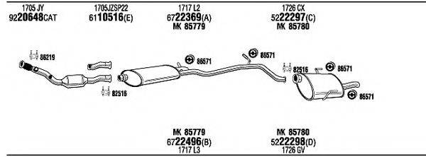 WALKER PEH15559C Система випуску ОГ