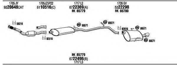 WALKER PEH15561C Система випуску ОГ