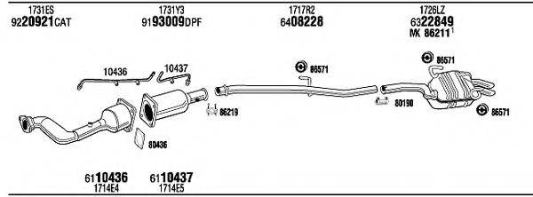 WALKER PEH16670AA Система випуску ОГ