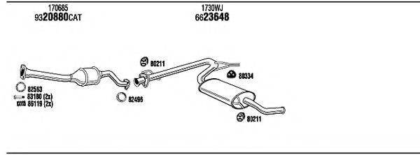 WALKER PEH16754 Система випуску ОГ