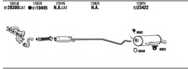 WALKER PEH18639 Система випуску ОГ