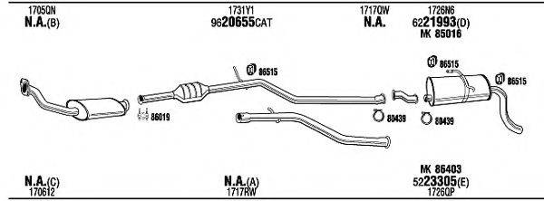 WALKER PEH18835FB Система випуску ОГ