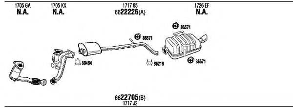 WALKER PET14763 Система випуску ОГ