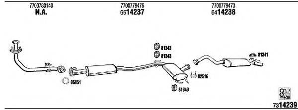 WALKER RE72108 Система випуску ОГ