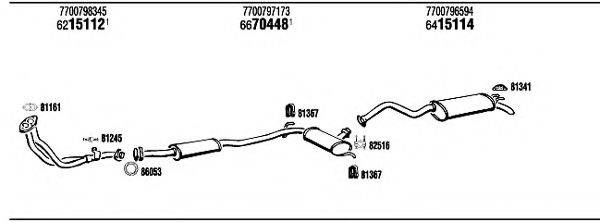 WALKER RE72118 Система випуску ОГ