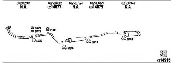 WALKER RE93215 Система випуску ОГ