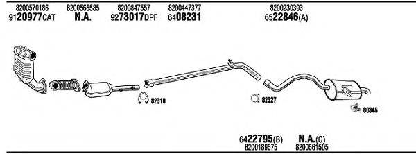 WALKER REH18050BB Система випуску ОГ