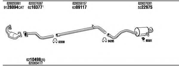 WALKER REH33195 Система випуску ОГ