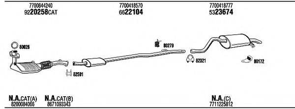 WALKER REK09041 Система випуску ОГ