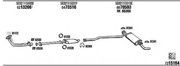 WALKER SE20009 Система випуску ОГ