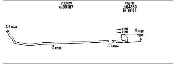 WALKER SE45001 Система випуску ОГ