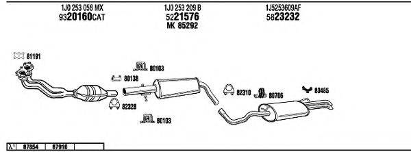 WALKER SE50037 Система випуску ОГ