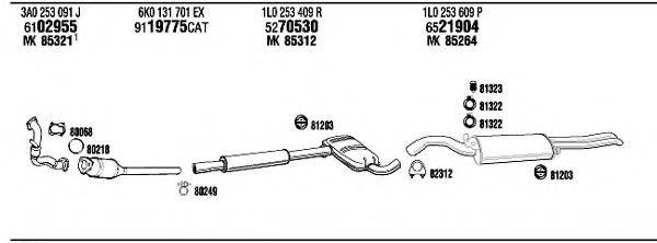 WALKER SE50042 Система випуску ОГ