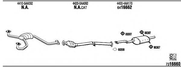 WALKER SU70008 Система випуску ОГ