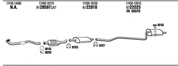 WALKER TO51154B Система випуску ОГ