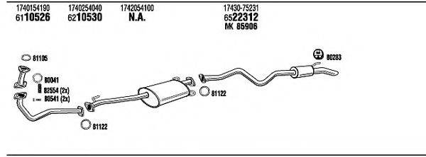 WALKER TOH05386A Система випуску ОГ