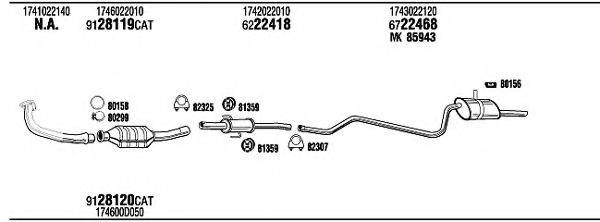 WALKER TOH14694 Система випуску ОГ