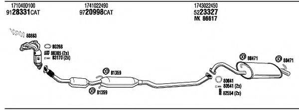 WALKER TOH16382B Система випуску ОГ