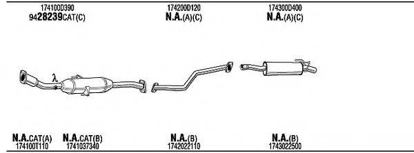 WALKER TOH31147 Система випуску ОГ