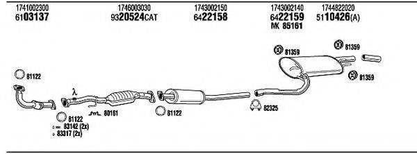 WALKER TOT05687 Система випуску ОГ