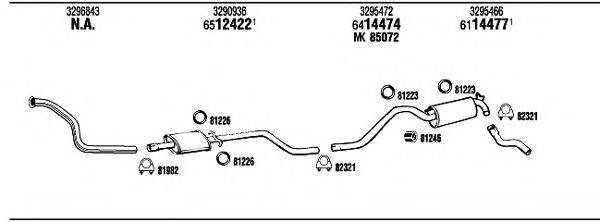 WALKER VO20006 Система випуску ОГ